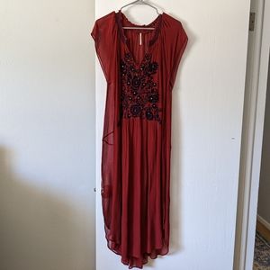 Free People Sheer Embroidered Tunic